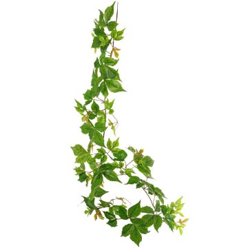 Fausse guirlande de vigne vierge à trois pointes SASTRA, collection écologique, vert-orange, 160cm