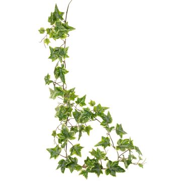 Guirlande de lierre artificielle BESSIE, collection écologique, vert-blanc, 160cm