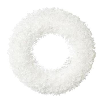 Couronne décorative Cristaux de glace VIKRA, givré, blanc, Ø35cm