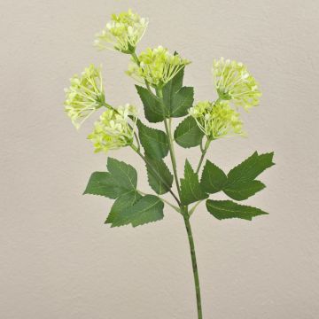 Fausse fleur boule de neige YAMUNA, crème-blanc, 45cm, Ø7cm