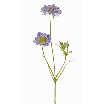Scabiosa en tissu ANDIA, bleu-violet, 80cm, Ø8-10cm
