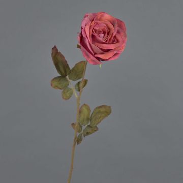 Rose artificielle NAJMA, rouge, 65cm, Ø11cm