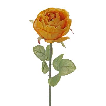 Rose artificielle SOUSANNA, jaune-orange, 35cm, Ø8cm