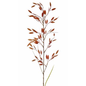 Branche de Chasmanthium latifolium artificielle GENNA avec épis, rouge-orange, 100cm