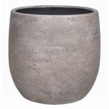 Pot de fleurs en céramique AGAPE avec veinure, blanc-marron, 36cm, Ø39cm