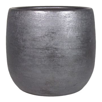 Pot de fleurs en céramique AGAPE avec veinure, noir, 36cm, Ø39cm
