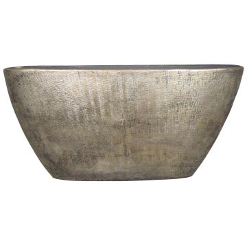 Coupe décorative bateau en céramique AGAPE avec veinure, or, 73x17x36cm