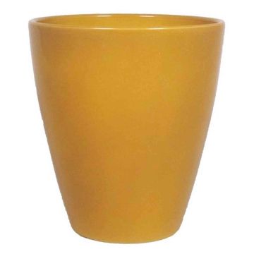 Vase décoratif TEHERAN PALAST en céramique, jaune ocre, 17cm, Ø13,5cm