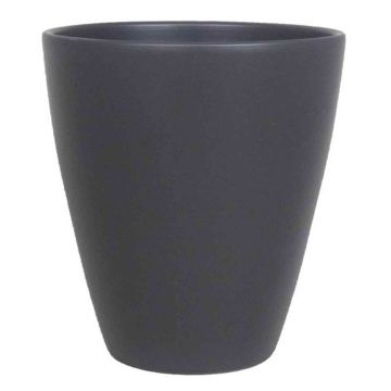Vase décoratif TEHERAN PALAST en céramique, anthracite mat, 17cm, Ø13,5cm