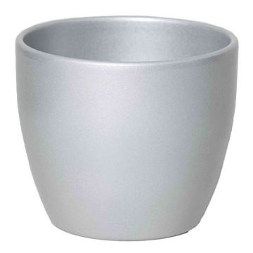 Pot en céramique pour plantes petit TEHERAN BASAR, argent, 6cm, Ø7,5cm Pot en céramique pour plantes petit TEHERAN BASAR, argent, 6cm, Ø7,5cm