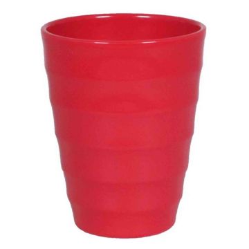 Cache-pot en céramique IZEH pour orchidées, rouge, 17cm, Ø14cm