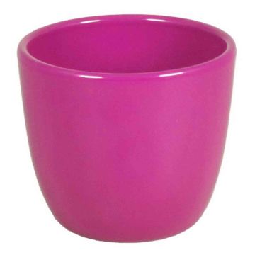 Pot en céramique pour plantes petit TEHERAN BASAR, rose fuchsia, 6cm, Ø7,5cm