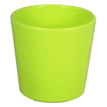 Pot en céramique pour orchidées BANEH, vert pomme, 12,5cm, Ø13,5cm