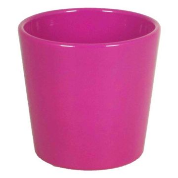 Pot en céramique pour orchidées BANEH, rose fuchsia, 12,5cm, Ø13,5cm