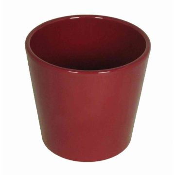 Pot en céramique pour orchidées BANEH, rouge vin, 12,5cm, Ø13,5cm