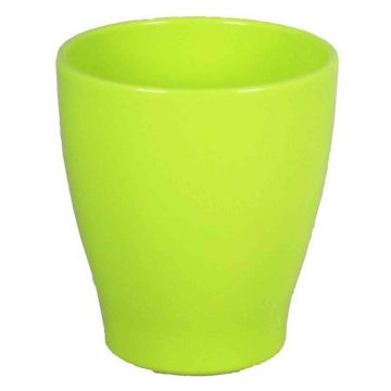 Pot en céramique pour orchidées MALAYER, vert pomme, 15cm, Ø13,2cm