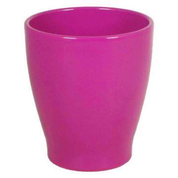 Pot en céramique pour orchidées MALAYER, rose fuchsia, 15cm, Ø13,2cm