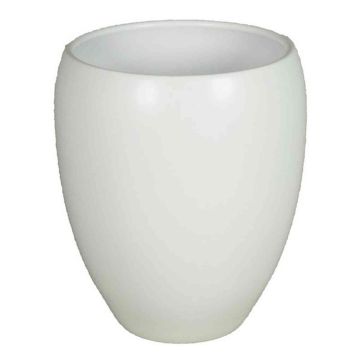 Vase décoratif blanc mat URMIA MONUMENT, céramique, 28cm, Ø25cm