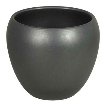Pot à plantes anthracite mat URMIA BASAR, céramique, 18,5cm, Ø22cm