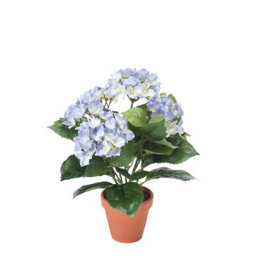 Fleur en tissu Hortensia LAIDA sur piquet, bleu clair, 35cm