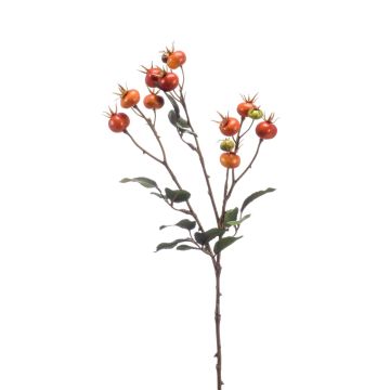 Branche de cynorrhodon artificiel ARANKA avec fruits, orange, 65cm