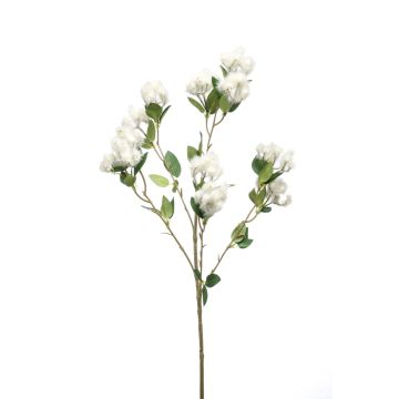 Branche de peuplier artificielle CALP avec fleurs, crème, 65cm