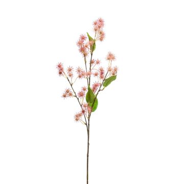 Branche de ricinus communis artificielle GROBAS avec fleurs, rose, 80cm