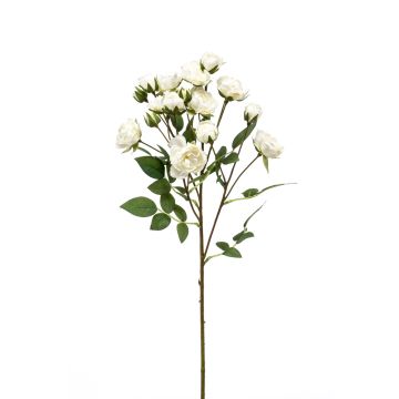 Branche de rose artificielle TOSSA, blanc, 55cm Branche de rose artificielle TOSSA, blanc, 55cm