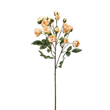 Branche de rose artificielle TOSSA, abricot, 55cm