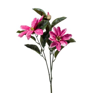 Fleur artificielle magnolia BEGUR, rose fuchsia, 80cm