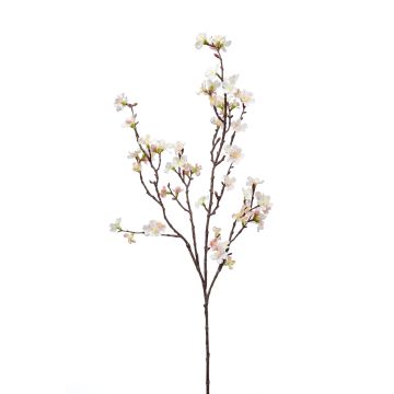 Branche de cerisier en tissu PALS avec fleurs, blanc-rose, 95cm