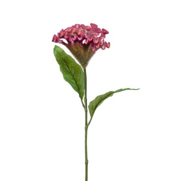Célosie artificielle ANUBIS, rose fuchsia, 60cm, Ø13cm