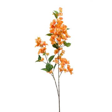 Branche de bougainvillier artificielle MONELS avec fleurs, orange, 115cm