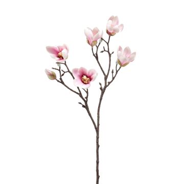 Fleur artificielle magnolia ANEU, rose, 65cm