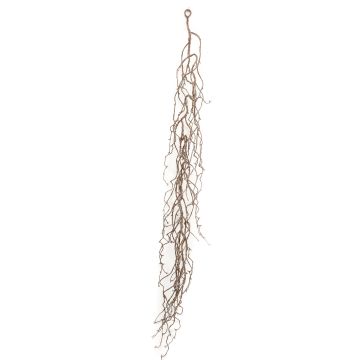Guirlande de saule pleureur artificielle GUDRUN, brun, 130cm