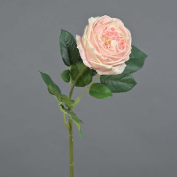 Fleur artificielle Rose-chou CATINCA, rose tendre, 60cm