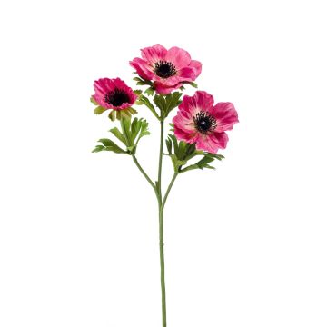 Fleur en tissu Anémone RUBINA, fuchsia, 55cm