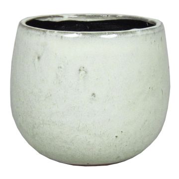 Cache-pot en céramique PEYO, rond, vert pâle, 11,5cm, Ø14cm
