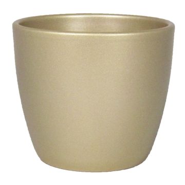 Pot de fleurs en céramique TEHERAN BASAR, or mat, 19,5cm, Ø22,5cm