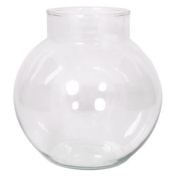 Vase à fleurs GASPAR en verre, transparent, 20cm, Ø19cm
