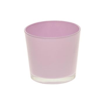 Pot à plantes ALENA, verre, lilas, 12,5cm, Ø13,3cm
