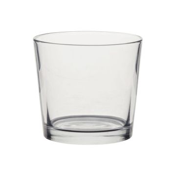 Photophore ALENA, verre, transparent, 9cm, Ø10cm
