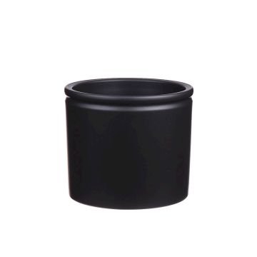 Cache-pot ALCHIBA en céramique, anthracite mat, 12,5cm, Ø14cm