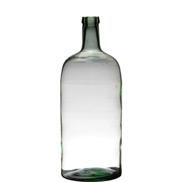 Bouteille décorative NIRAN, verre recyclé, vert-transparent, 50cm, Ø19cm