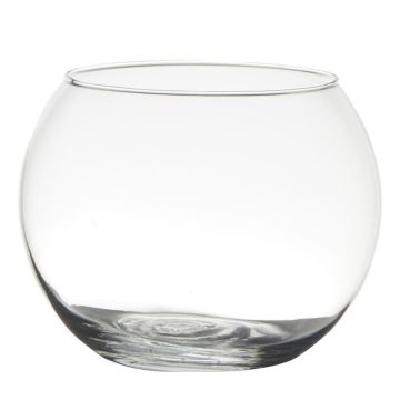 Vase rond TOBI EARTH en verre, transparent, 13cm, Ø16cm