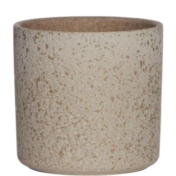 Cache-pot ARAYA, céramique, moucheté, vert, 10cm, Ø10cm