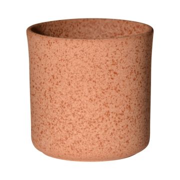 Cache-pot ARAYA, céramique, moucheté, marron, 13cm, Ø13cm