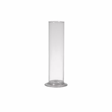 Vase pour fleurs individuelles ABIRAMY en verre, pied, transparent 25cm, Ø6cm