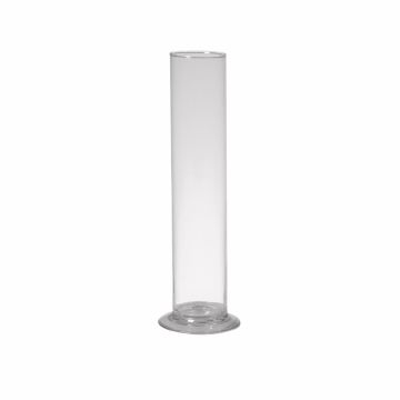 Vase pour fleurs individuelles ABIRAMY en verre, pied, transparent 30cm, Ø6cm