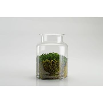 Vase décoratif en verre KARIN EARTH, recyclé, transparent, 25cm, Ø19cm